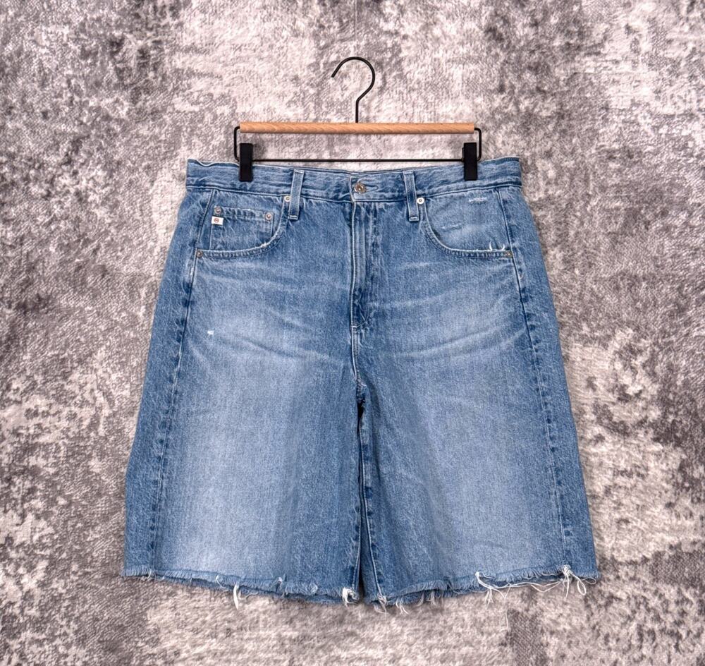 AG Adriano Goldschmied Hattie Shorts 32 Womens High Rise Loose Jorts